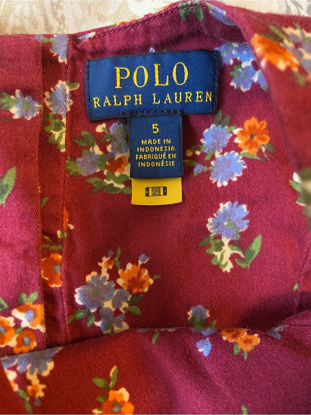 Polo Ralph Lauren-Floral Cotton Sateen Dress-Girls size 5-EUC - Picture 2 of 3